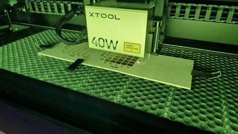 Laser bei der Arbeit
